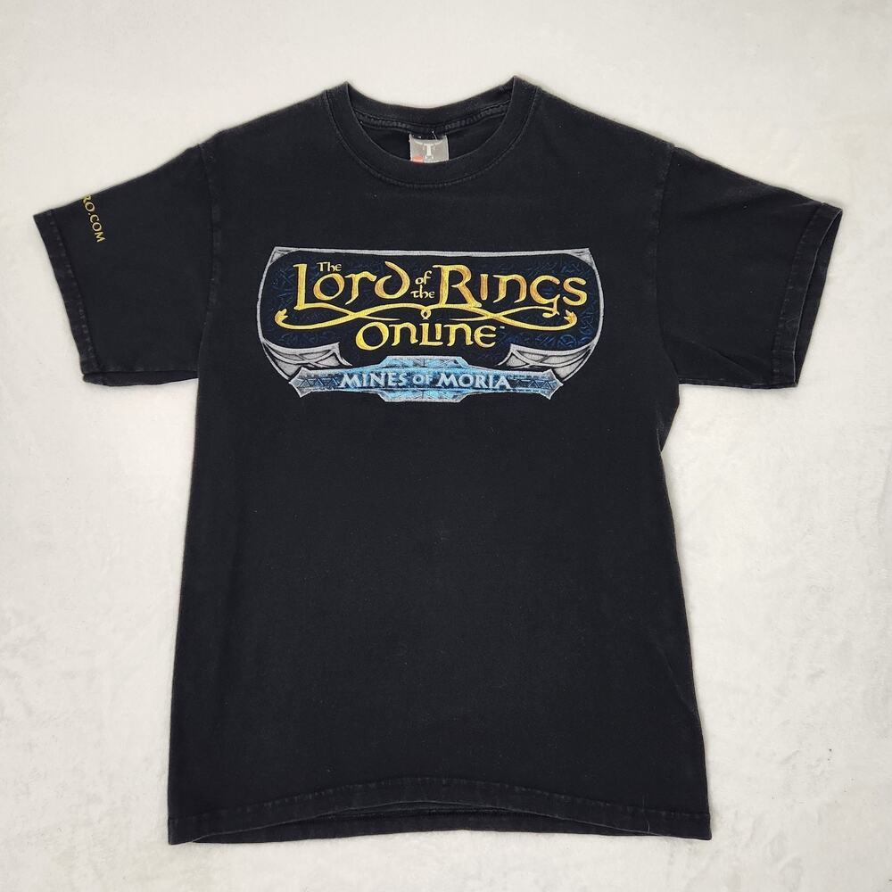 Vintage Lord Of The Rings‎ Online Mines Of Moria T Shirt Mens Size Small Black